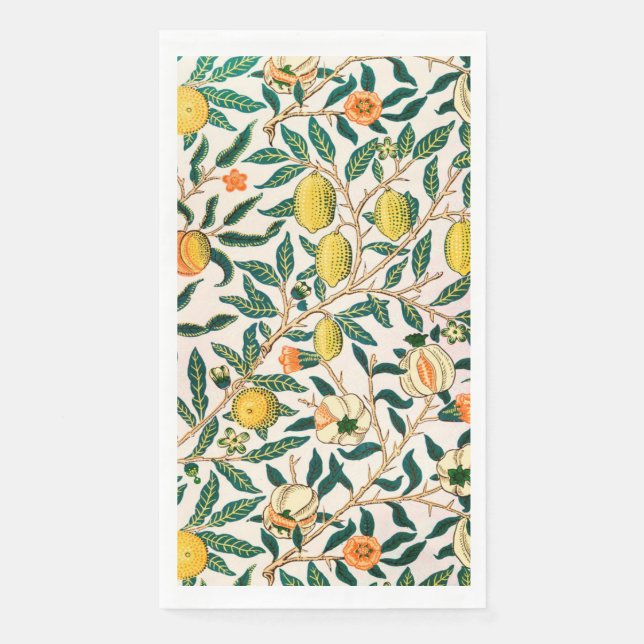 GÄSTESTADT: WILLIAM MORRIS : POMEGRANATES SERVIETTE (Vorderseite)
