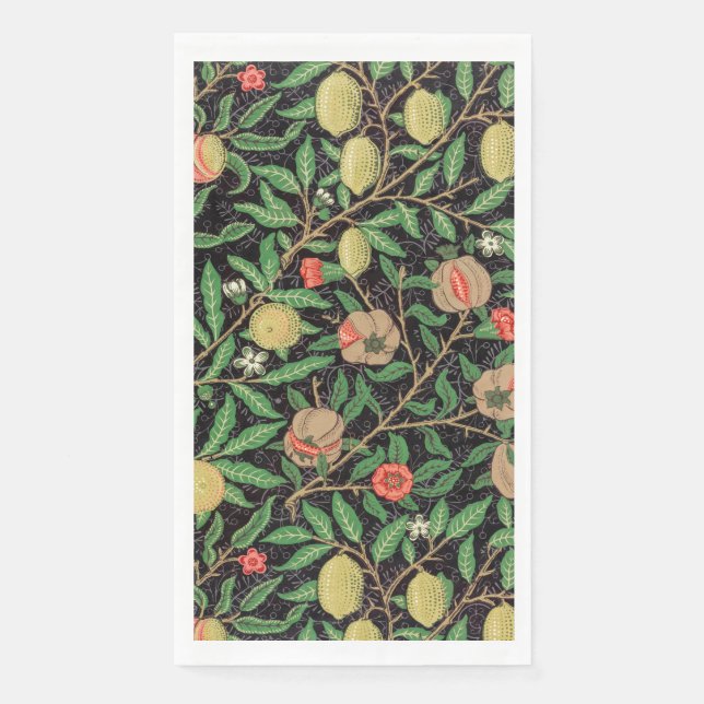 GÄSTESTADT: WILLIAM MORRIS : POMEGRANATES SERVIETTE (Vorderseite)