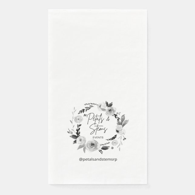Gästetuch Servietten mit Hochzeitslogo (Vorderseite)