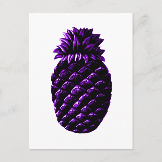 Gastfreundschaft Ananas Lila MUSEUM Zazzle Gif Postkarte (Vorderseite)