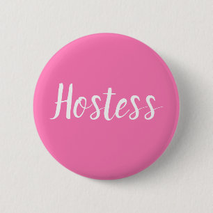 Gastgeberin Rosa Hochzeitsdusche Geschenke Hochzei Button