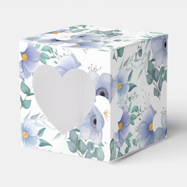 Gastgeschenk Box Blue Flowers Gevor Box Geschenkschachtel (Vorderseite)