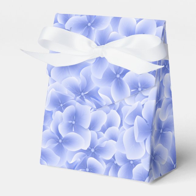 Gastgeschenk Box-Blue Hydrangeas Geschenkschachtel (Vorderseite)