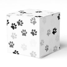 Gastgeschenk-Box für Hundeliebhaber mit Paw Prints