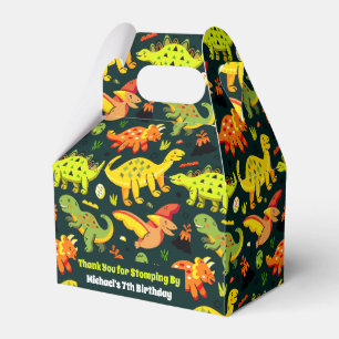 Gastgeschenk-Box mit farbenfrohen Dinosauriern Geschenkschachtel