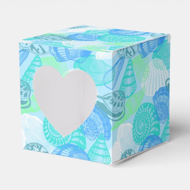 Gastgeschenk BoxSeashells Print Fevor Box Geschenkschachtel (Vorderseite)