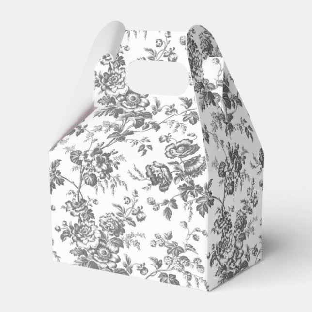 Gastgeschenk der französischen Leinwand Schwarz/We Geschenkschachtel (Rückseite)