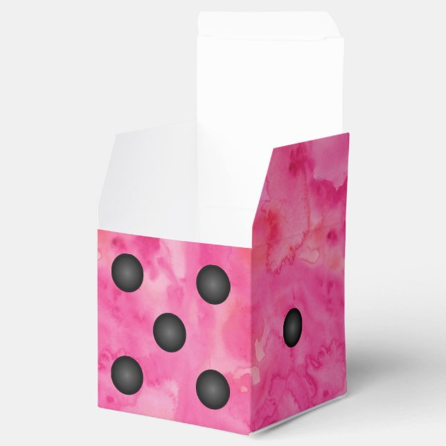 Gastgeschenk "Fun Pink Bunco Dice" Geschenkschachtel (Geöffnet)