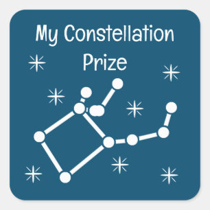 Gastgeschenk für das Sticker- des Constellation-Pr Quadratischer Aufkleber