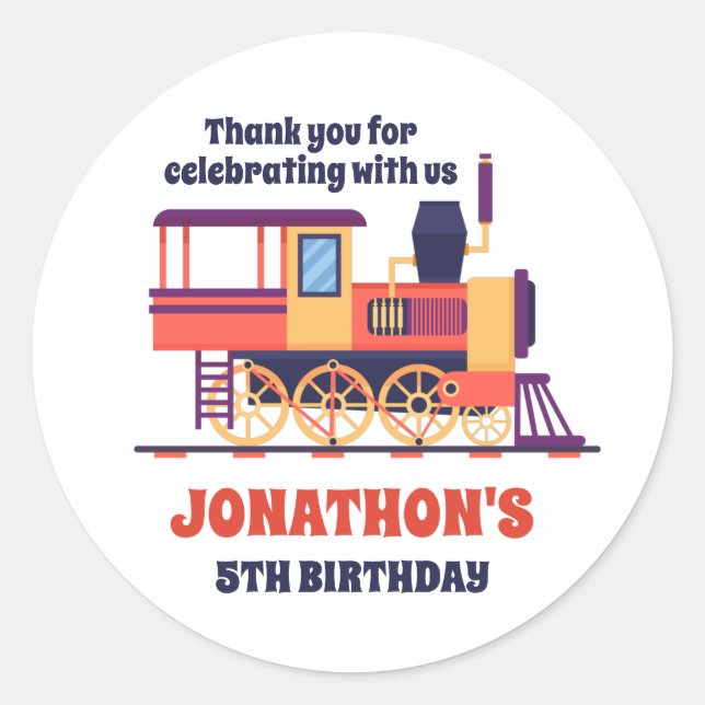 Gastgeschenk für den Vintagen Kindergeburtstag Runder Aufkleber (Vorderseite)