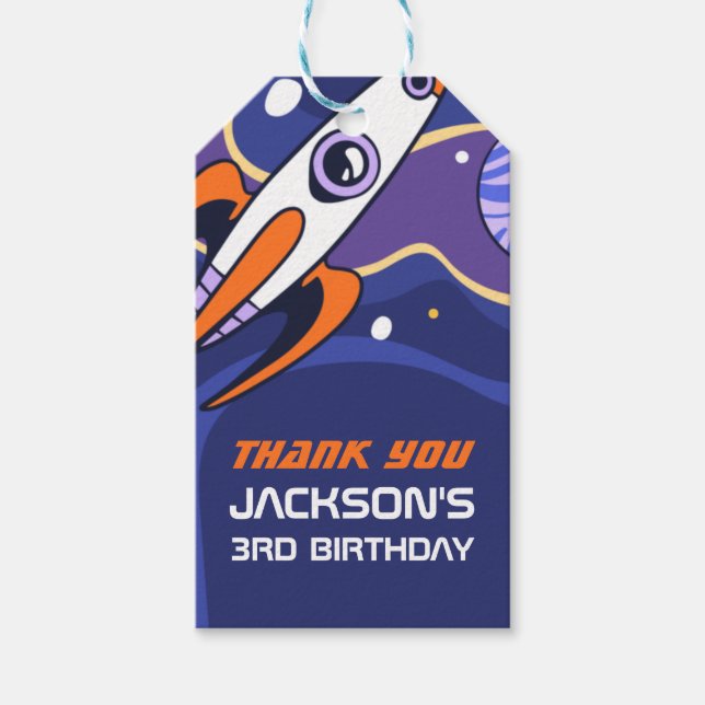 Gastgeschenk für den Weltraum und den Kindergeburt Geschenkanhänger (Vorderseite)