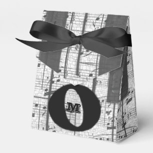 Gastgeschenk für Monogramm-Musiknoten Geschenkschachtel