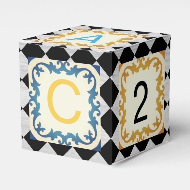 Gastgeschenk für personalisierte Kinderblockelemen Geschenkschachtel (Vorderseite)