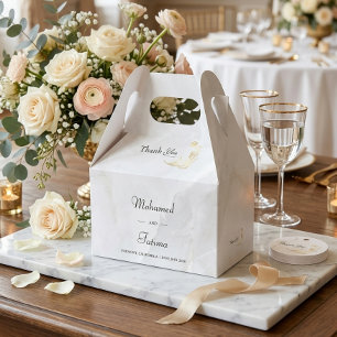 Gastgeschenk Hochzeit aus elegantem Marmor Geschenkschachtel