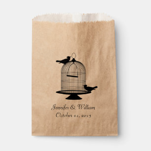 Gastgeschenk Hochzeit-Bag für Vintage Vogelkäfige Geschenktütchen