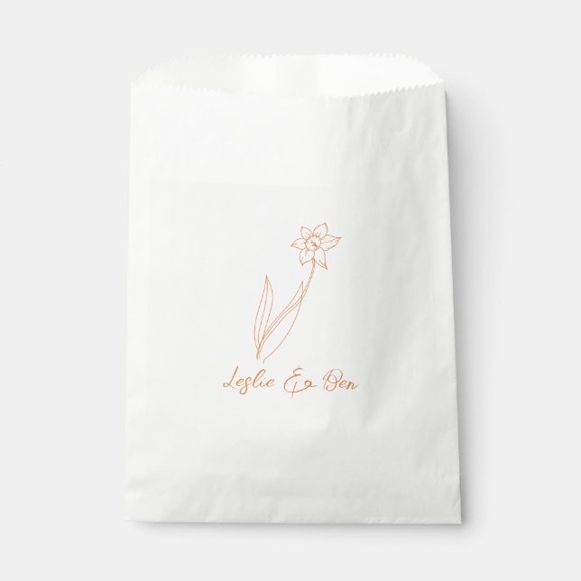 Gastgeschenk Hochzeit Bags Daffodil Geschenktütchen (Vorderseite)
