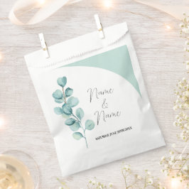 Gastgeschenk Hochzeit Bags Eukalyptus Green Blätte Geschenktütchen