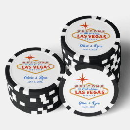 Gastgeschenk Hochzeit Black Las Vegas Pokerchips