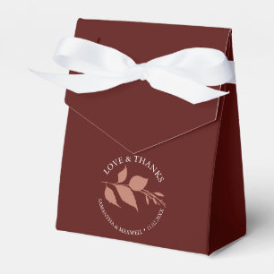 Gastgeschenk Hochzeit Box Klassische Burgund-Blätt Geschenkschachtel
