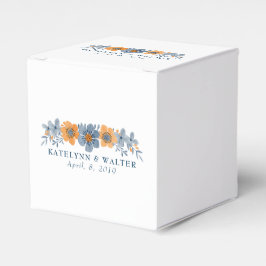 Gastgeschenk Hochzeit-Box mit blauen und orangen B Geschenkschachtel