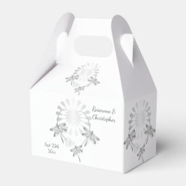 Gastgeschenk Hochzeit Box Silver Dragonflies Herz Geschenkschachtel