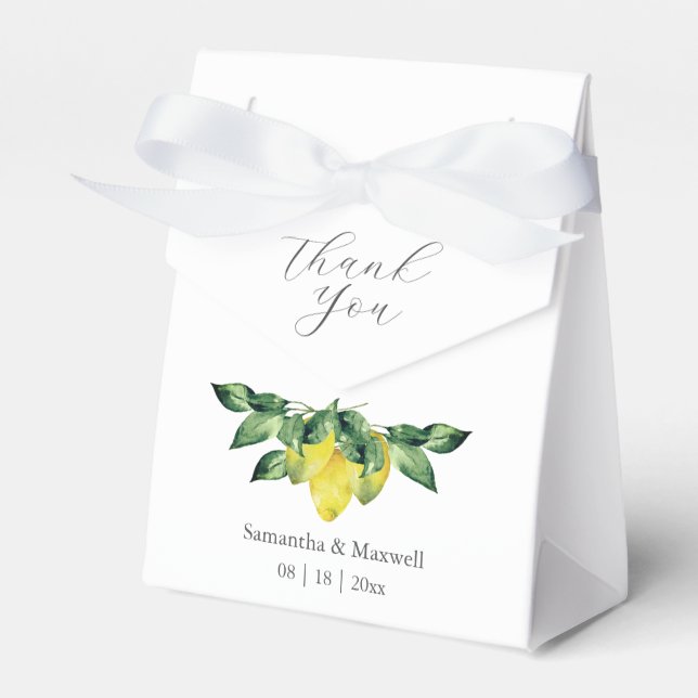 Gastgeschenk Hochzeit Boxes Dusty Blue Botanicals Geschenkschachtel (Vorderseite)