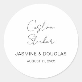 Gastgeschenk Hochzeit Bridesmaid Dusche gemacht fü Runder Aufkleber