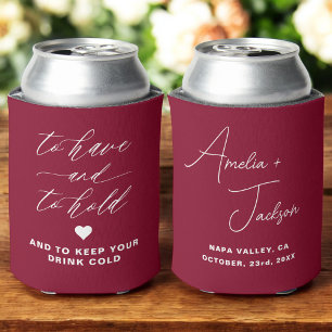 Gastgeschenk Hochzeit Burgund zu haben und zu halt Dosenkühler