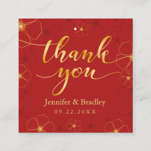 Gastgeschenk Hochzeit Cherry Blossoms   Benutzerde Quadratische Visitenkarte