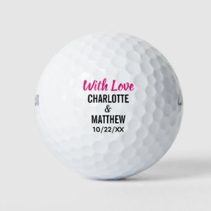 Gastgeschenk Hochzeit Dank mit Liebe Golfball
