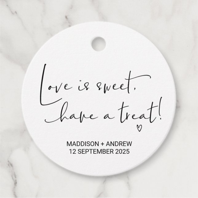 Gastgeschenk Hochzeit danke von Bride Groom Gefall Geschenkanhänger (Vorderseite)