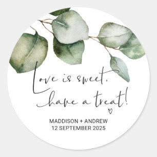 Gastgeschenk Hochzeit danke von Bride Groom Gefall Runder Aufkleber