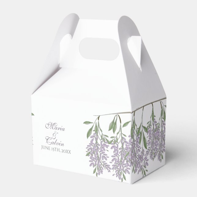 Gastgeschenk Hochzeit der gestrichenen Wisteria Geschenkschachtel (Vorderseite)