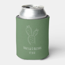 Gastgeschenk Hochzeit der grünen Kaktus Dosenkühler