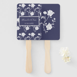 Gastgeschenk Hochzeit der Navy-Rose Fächer