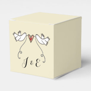 Gastgeschenk Hochzeit der personalisierten weißen  Geschenkschachtel