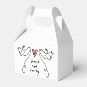 Gastgeschenk Hochzeit der personalisierten weißen  Geschenkschachtel