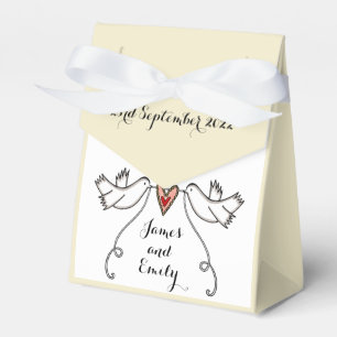 Gastgeschenk Hochzeit der personalisierten weißen Geschenkschachtel