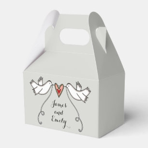 Gastgeschenk Hochzeit der personalisierten weißen Geschenkschachtel
