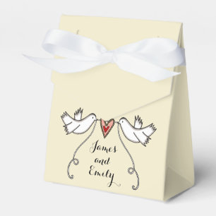 Gastgeschenk Hochzeit der personalisierten weißen Geschenkschachtel