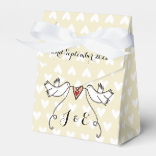 Gastgeschenk Hochzeit der personalisierten weißen Geschenkschachtel