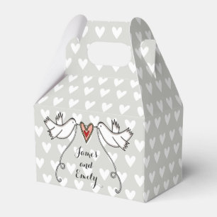 Gastgeschenk Hochzeit der personalisierten weißen Geschenkschachtel
