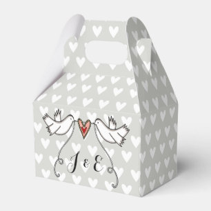 Gastgeschenk Hochzeit der personalisierten weißen Geschenkschachtel
