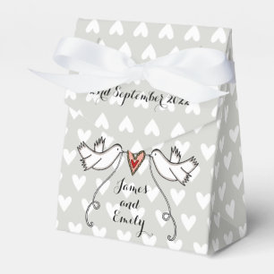 Gastgeschenk Hochzeit der personalisierten weißen  Geschenkschachtel