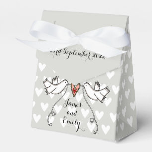 Gastgeschenk Hochzeit der personalisierten weißen  Geschenkschachtel