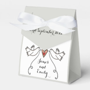 Gastgeschenk Hochzeit der personalisierten weißen  Geschenkschachtel