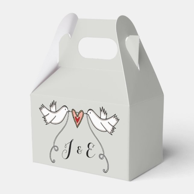 Gastgeschenk Hochzeit der personalisierten weißen  Geschenkschachtel (Vorderseite)