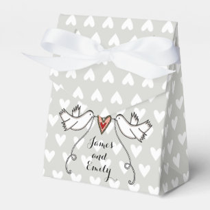 Gastgeschenk Hochzeit der personalisierten weißen Geschenkschachtel
