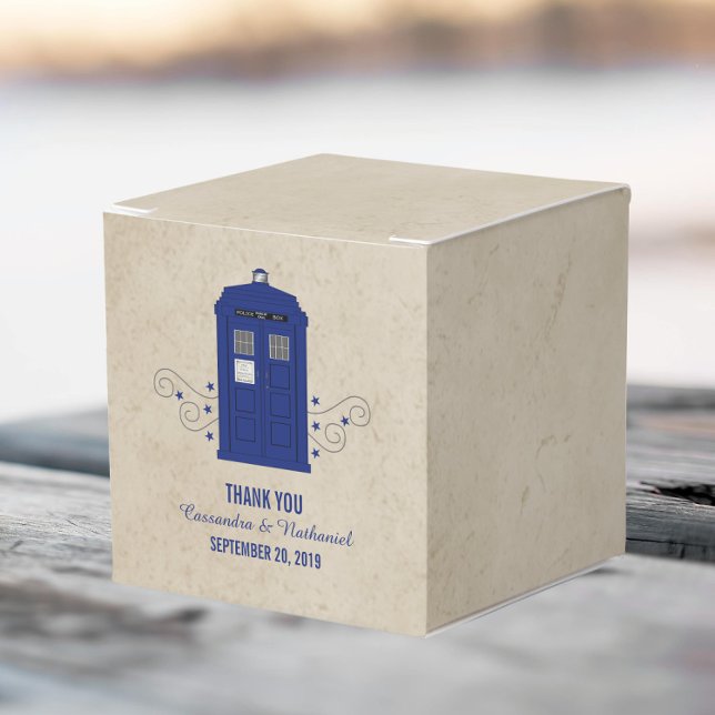 Gastgeschenk Hochzeit der Polizeiboxen v6 Geschenkschachtel (Police Box Wedding Favor Boxes)