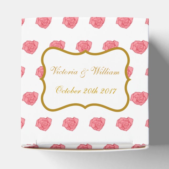 Gastgeschenk Hochzeit der Rose Geschenkschachtel (Oben)